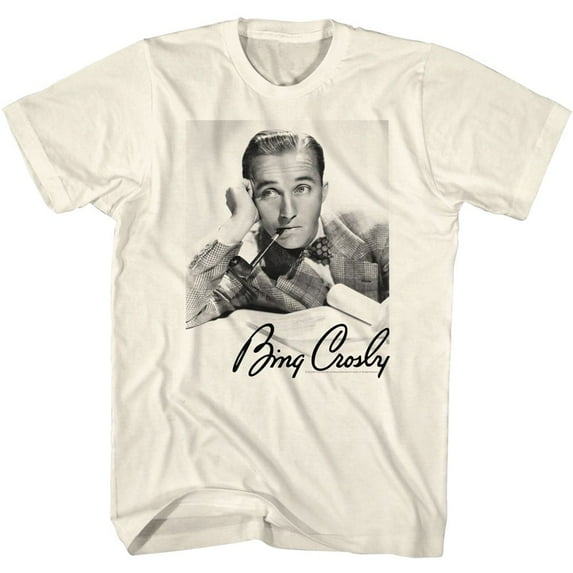 Bing Crosby Lean Pipe Signature Natural Adult T-Shirt M