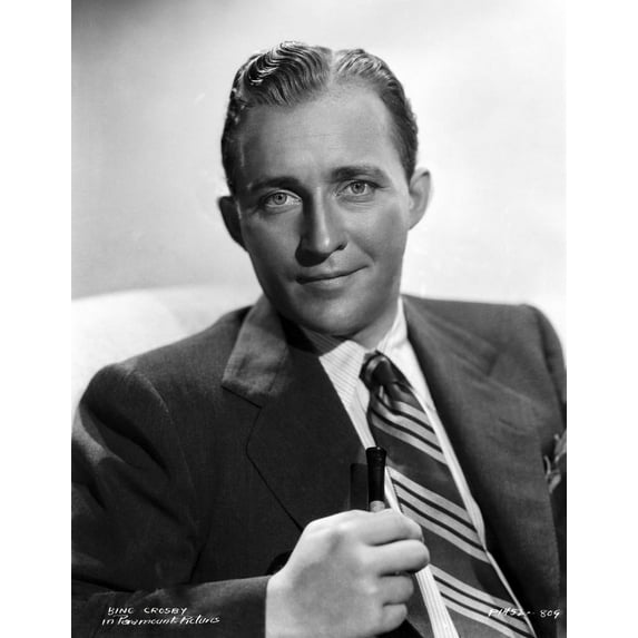 Bing Crosby Posed wearing Formal Suit Portrait with White Background Photo Print (8 x 10)