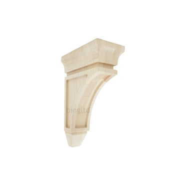 BingLTD - 10" Corbel Rustic Solid Hardwood Bracket - 1 PC (C1073M-RW-UNF)
