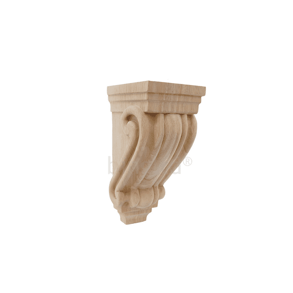 BingLTD - 10" Corbel Traditional Solid Rubberwood Bracket - Set of 2 (C-PT1-RW)
