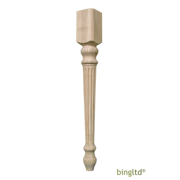BingLTD - 29 3/4" Tall Unfinished Rubberwood Dining Table Leg - 1 PC (TL29352-RW-UNF)