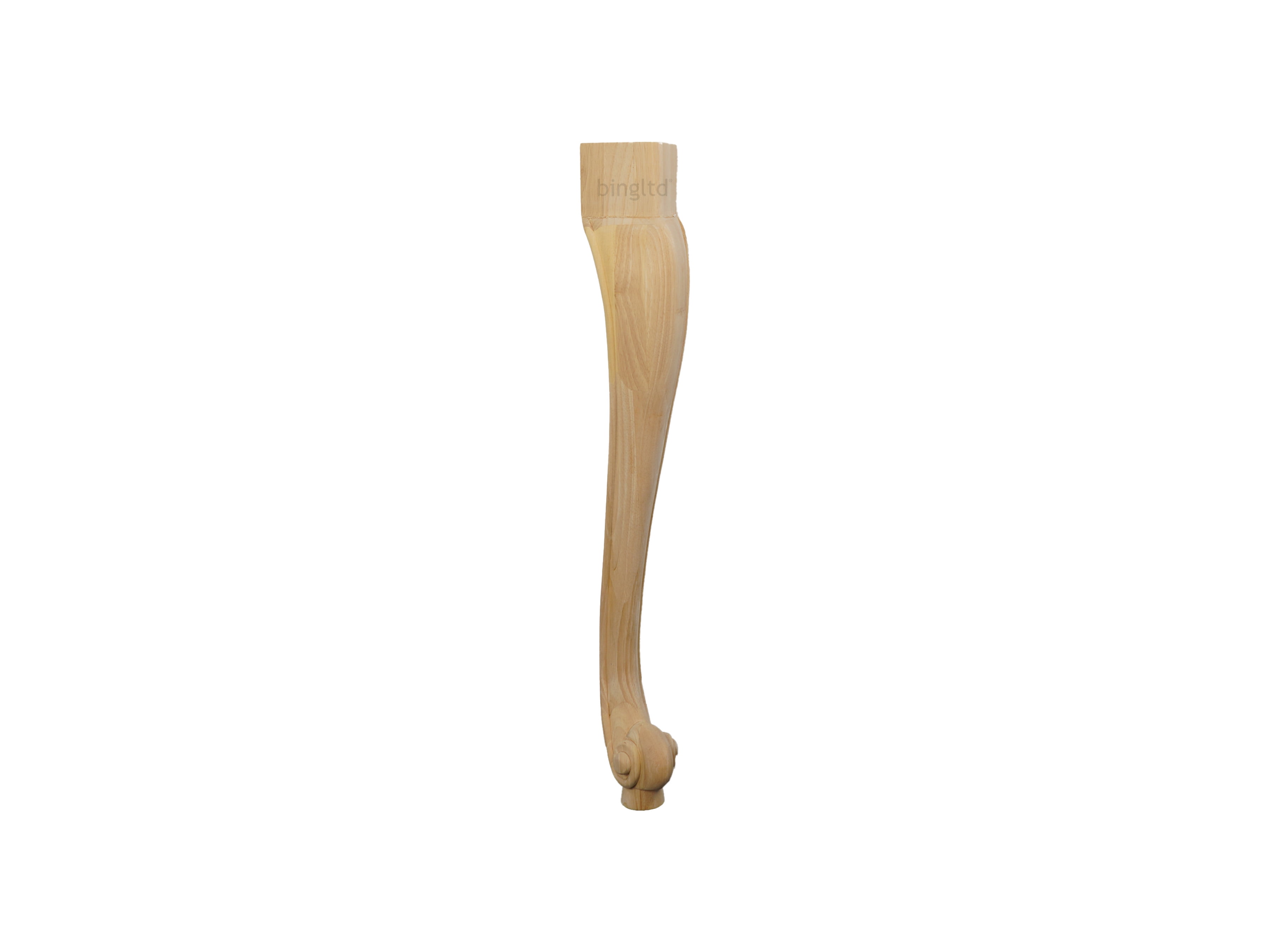 Unfinished Royal Rubberwood Dining Table Leg, 30" Tall