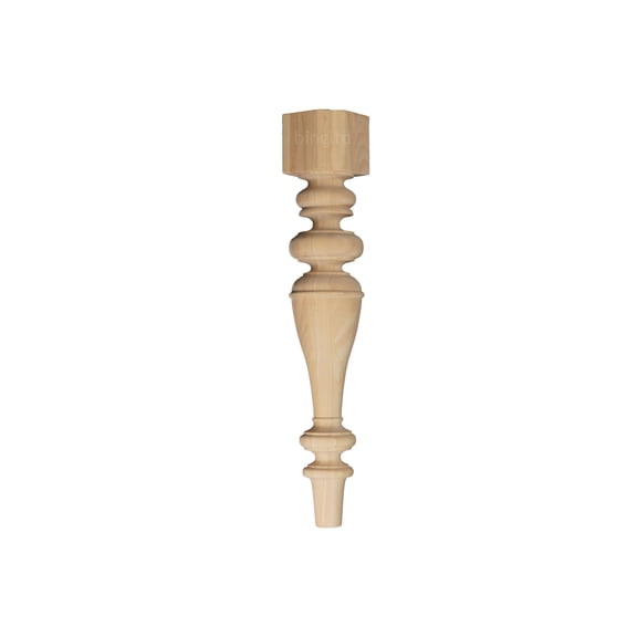 BingLTD - 29" French Style Unfinished Farm Table Leg - Set of 4 (TL840-UNF)