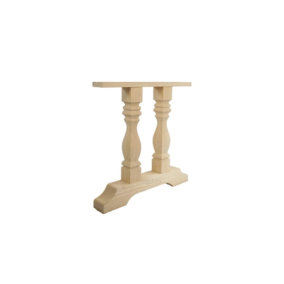 BingLTD - 29" Tall Philip Square Trestle Table Base (PD-TB2902-RW-UNF)