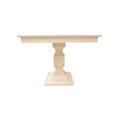 thumbnail image 1 of BingLTD - 30" D x 29" H Chelsea Square Dining Table (TT3602 / WH-Chelsea28-UNF)…, 1 of 3