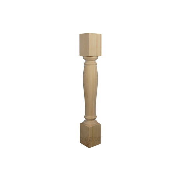 BingLTD - 36 In x 5 In Turned/Round Maple Unfinished Post - 1 PC (K12500P-MA)
