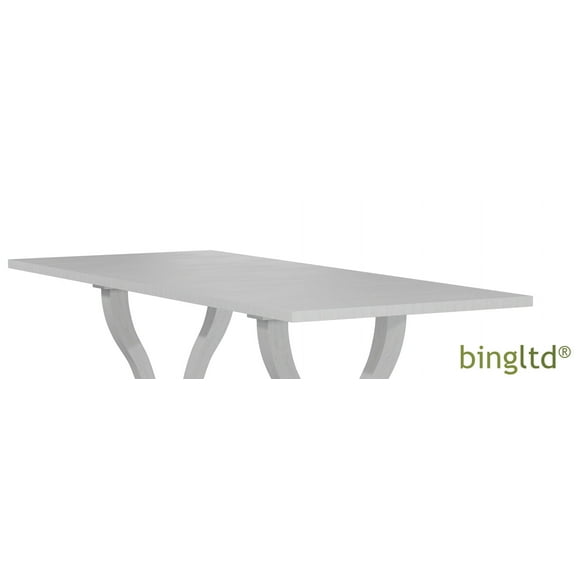 BingLTD - 40" x 78" to 94" Butterfly Rectangle Table Top Only NO BASE - Chalk (TT4094-RW-CHALK)