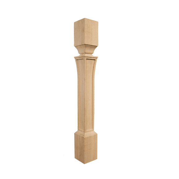 BingLTD - 41" Tall Unfinished Sqaure Maple Post - 1 PC (K20437-MA-UNF)