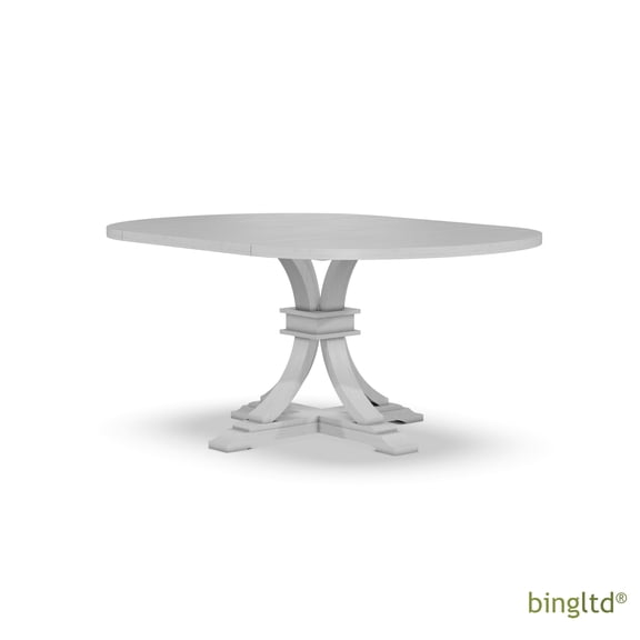 BingLTD - 48" x 48" to 66'' Extension 30" Tall Gabriel Dining Table - Chalk Top & Chalk Base ( TT4866-CHALK-PD-12B30-CHALK )