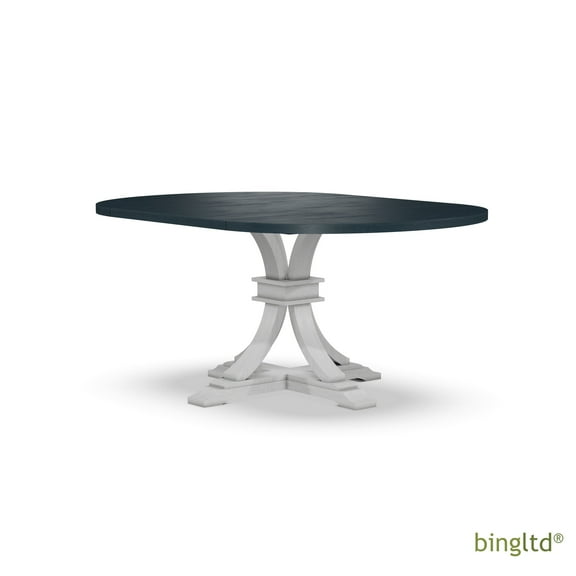 BingLTD - 48" x 48" to 66'' Extension 30" Tall Gabriel Dining Table - Denim Top & Chalk Base ( TT4866-DENIM-PD-12B30-CHALK )
