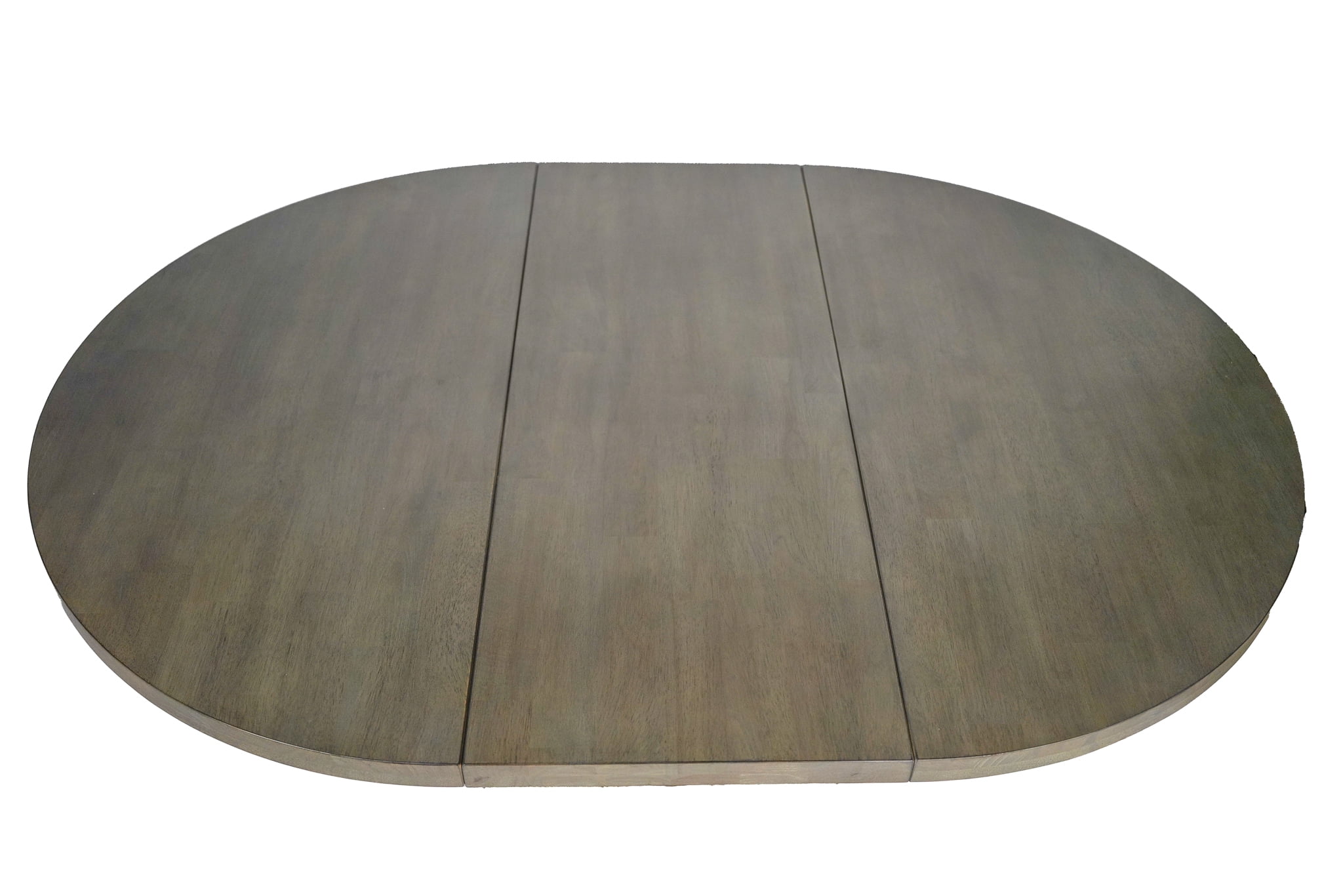 Nickel Gray Solid Hardwood Round Extension Table Top