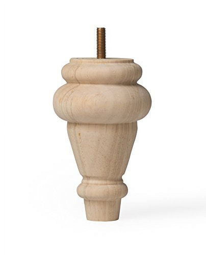 BingLTD 6" Unfinished Profile Hardwood Sofa Legs Set of 4 (Aster