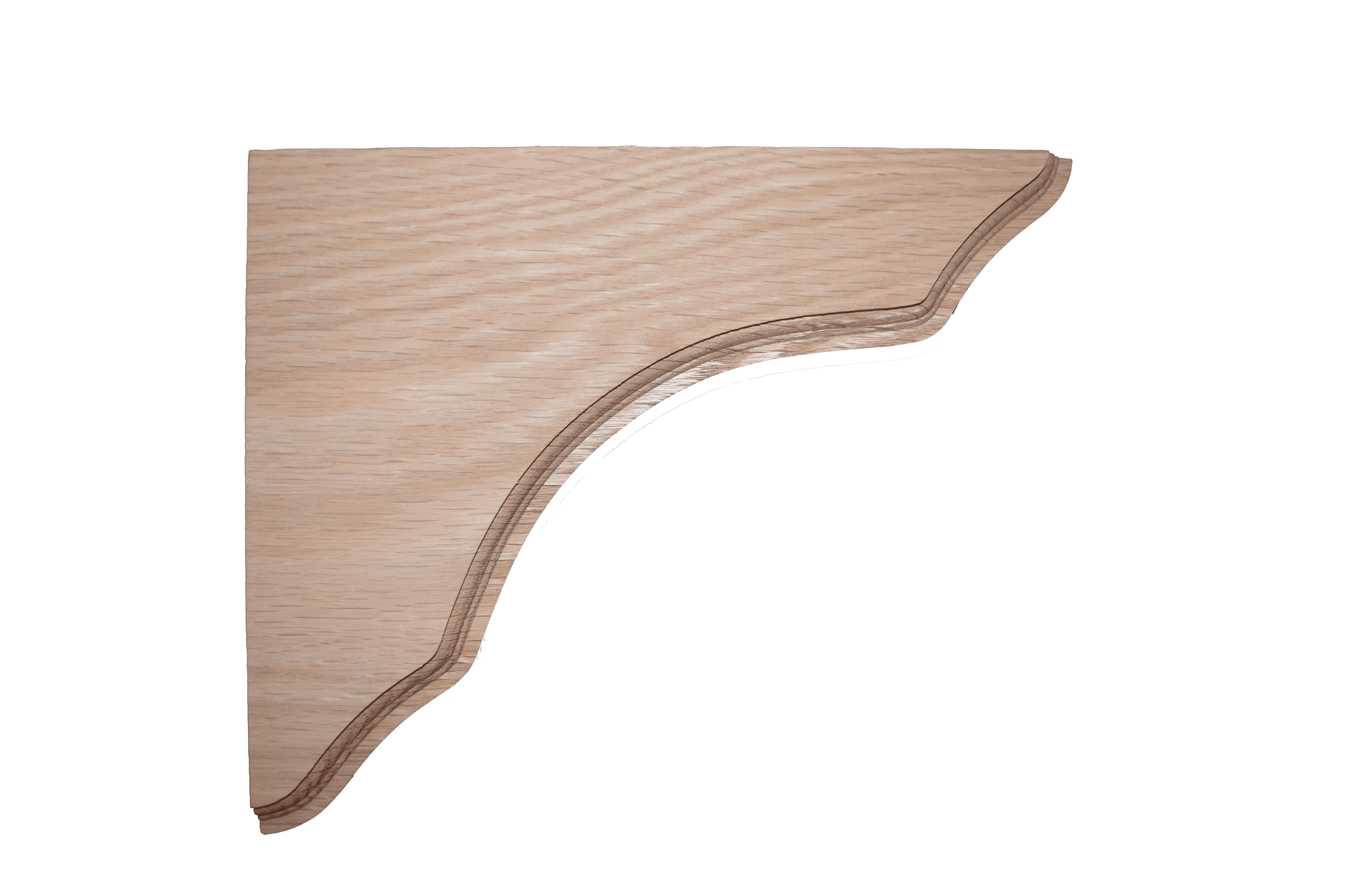 BingLTD - 8 1/4 Inch Oak Shelf Support Bracket - Set of 2 (BRK825-OAK-UNF)