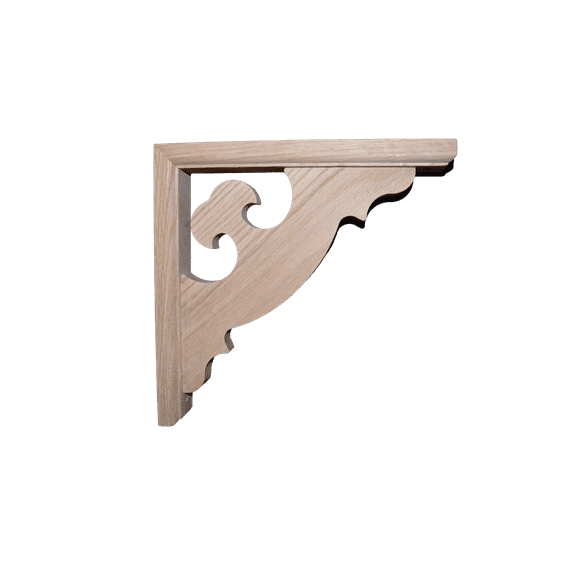 BingLTD - 8 3/4 Inch Oak Corner Trim Bracket - Set of 2 (BRK875-OAK-UNF)
