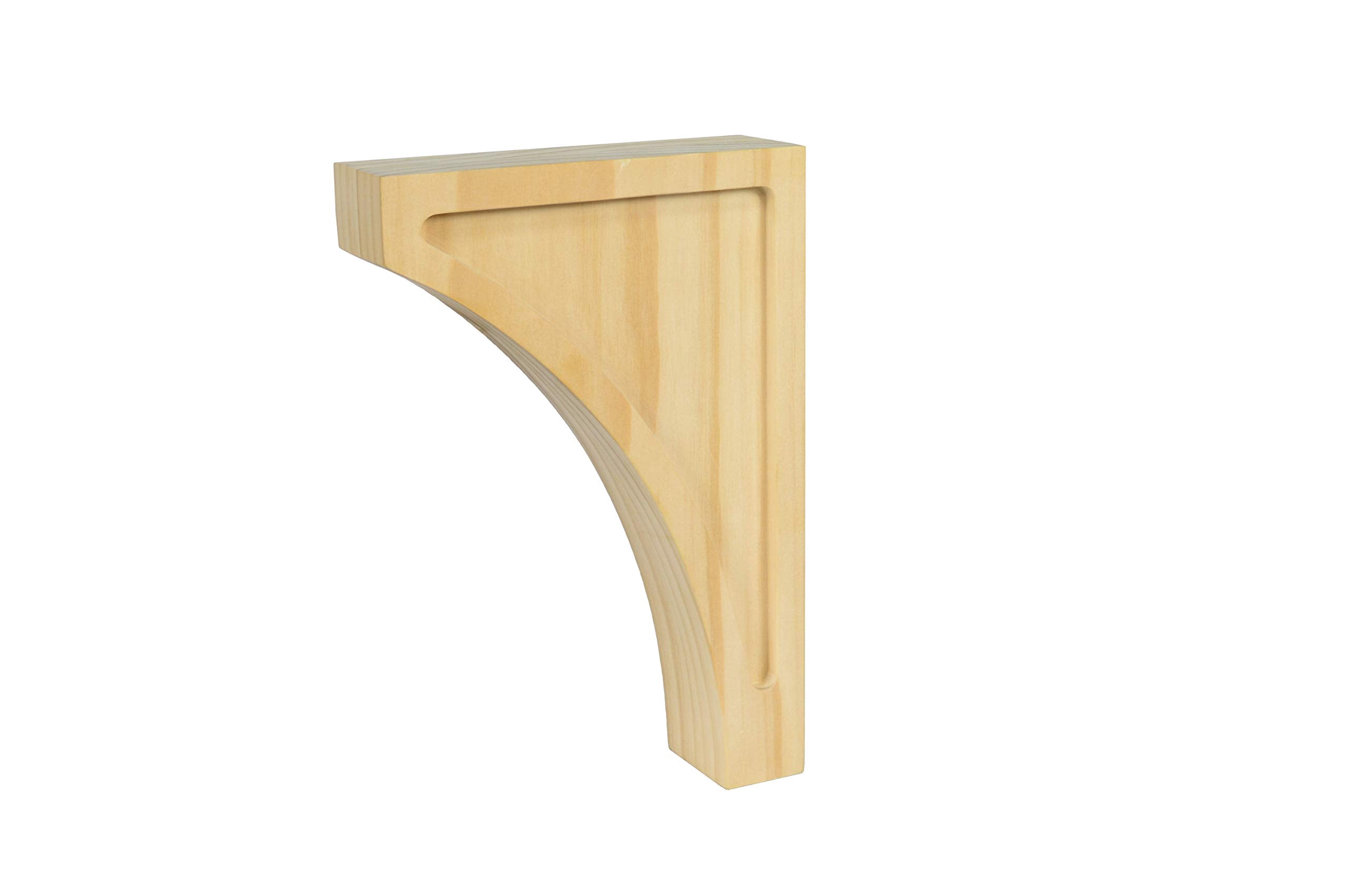 BingLTD - 9" Corbel Solid Pine Bracket - Set of 2 (C620-UNF) - Walmart.com