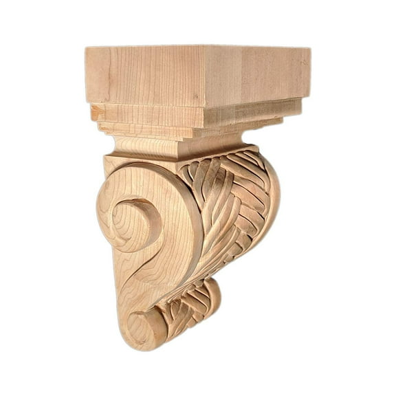 BingLTD - 9" Corbel Traditional Solid Cherry Bracket - 1 PC (C47-CHER-UNF)