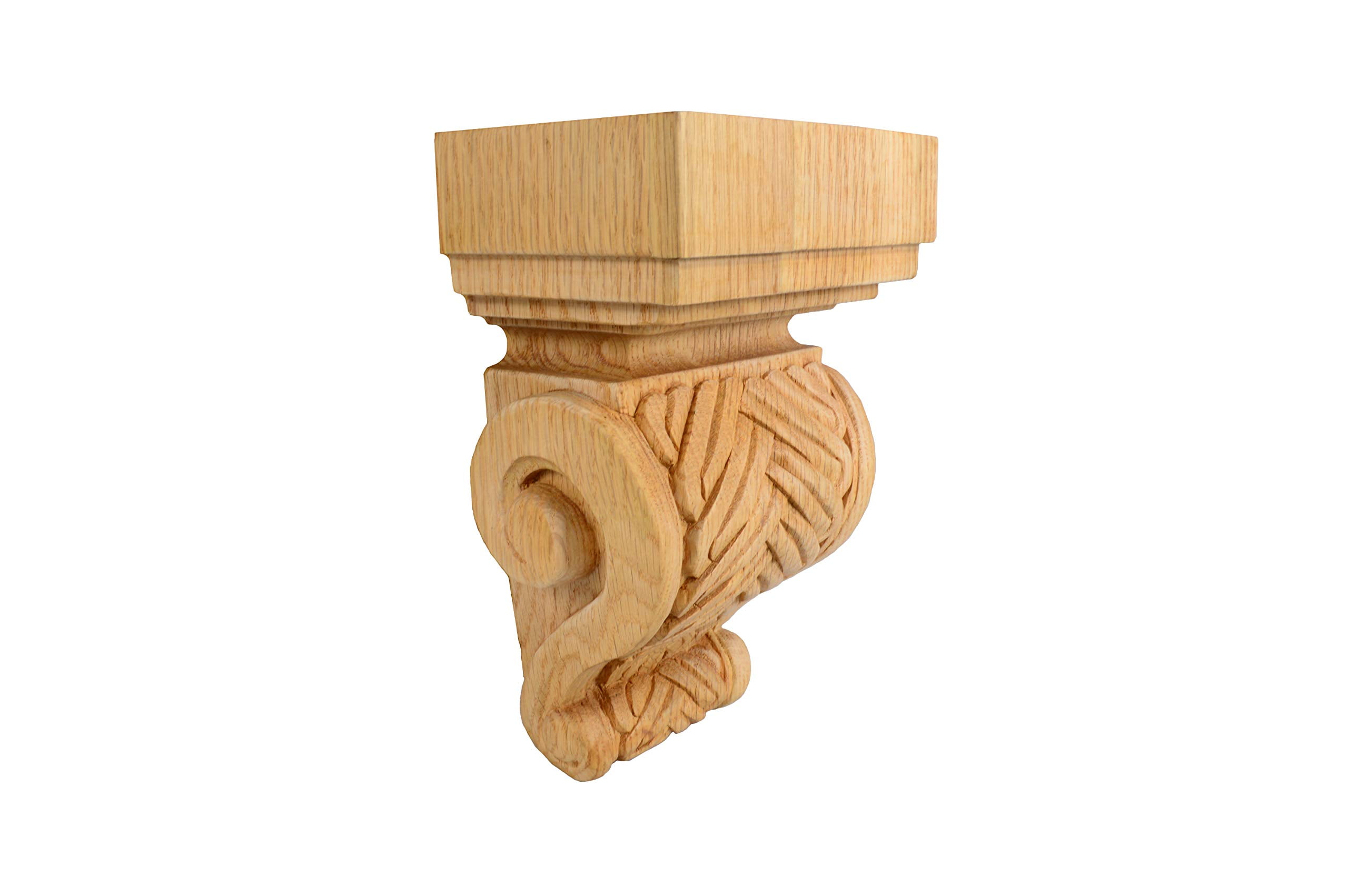 BingLTD - 9" Corbel Traditional Solid Oak Bracket - 1 PC (C47-OAK-UNF