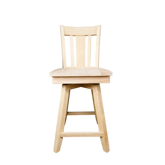 BingLTD - Canal Counter Swivel Stool 24" Seating Height - Unfinished (SW2401-RW-UNF)