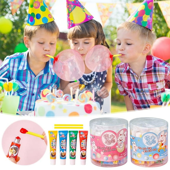 BingTong 20 Pcs Plastic Bubbles Blow Plastic Bubbles Toys Large Bubble Balloons for Schools Party Birthday Gift