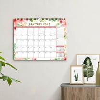 BingTong 2026 Calendar January 2026 - June 2027 2026 Calendar Planner With Twin Binding Hanging Hook Wall Calendar 2026 Large Thick Paper, Beautiful Flowers Design B