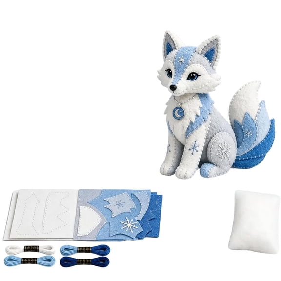 BingTong Arctic Winter Guardians DIY Patchwork Kit,Arctic Winter Series Felt Sewing Kit, Fantasy Craft for Beginners, DIY Craft Kit for Home Decor & Craft Lovers Gift B