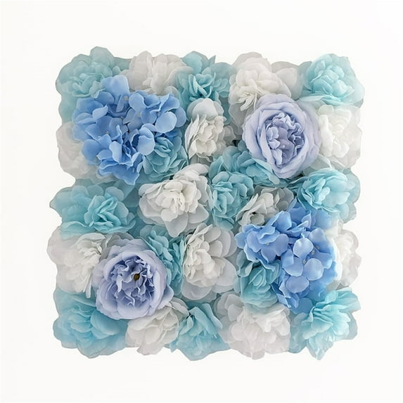 BingTong Artificial Flower Wall Panel 3D Floral Backdrop Wall Flower Wall Decor Flower Backdrop Faux Rose Panel For Party Home Background Decor For Multi-Scene Flower Wall E