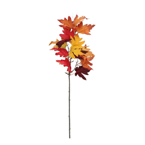 BingTong Artificial Maple Leaf Pumpkin Branches,Fall Stems with Sunflowers,Fall Maple Berry Branches,Autumn Floral Picks for Thanksgiving Halloween Harvest Arrangment Decor 28In 1-C