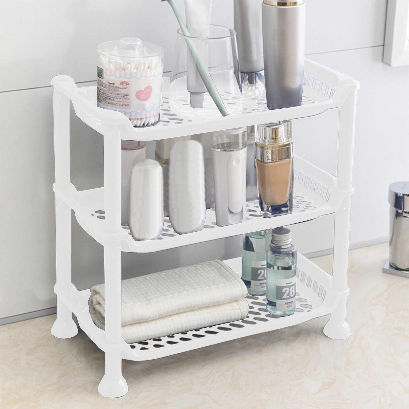 BingTong Bathroom Counter Organizer, 3 Tier Countertop Organizer Corner ...