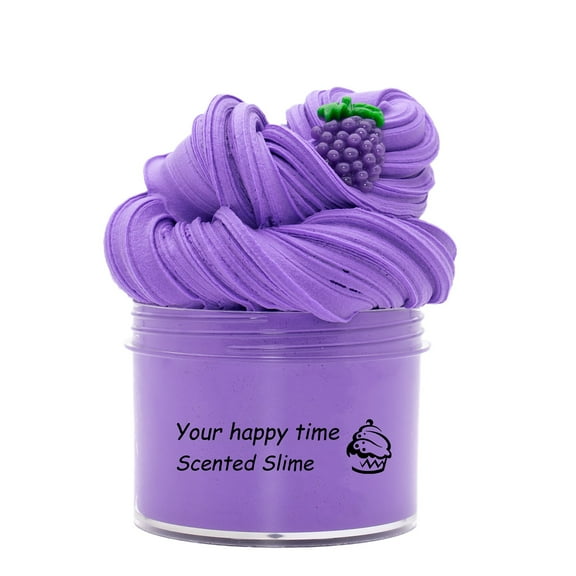 BingTong Butter Slime Cloud Slime Peach Slime Upgraded Mint Slime With Charms, Scented Sludge, Non-Sticky, Stress Relief Toy Dessert-Themed Jars For Creatives Crafts 1pcs B-Purple
