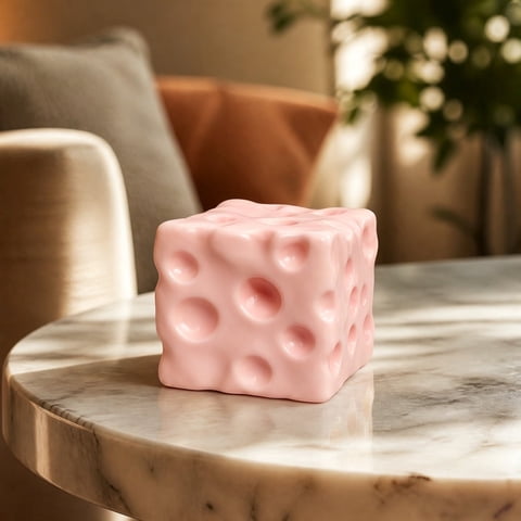 BingTong Cheese Block Squeeze Toy,Cheese Squishies,Cheese Cube Stress Ball,Slow Rising Squeeze Cheese Squishies, Cute Sensory Fidget For Stress Relief Novelty Birthday Gifts Pink