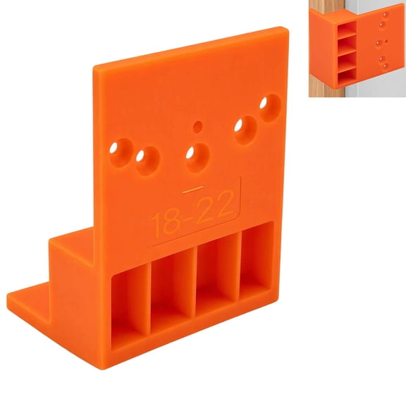 BingTong Compact Stepped Woodworking Alignment Tool, 2.87 In Plastic Positioning Plate, Aligns Cabinet Side Filler Panels And Shelf Pin Holes, Pocket Hole Jig Only 2