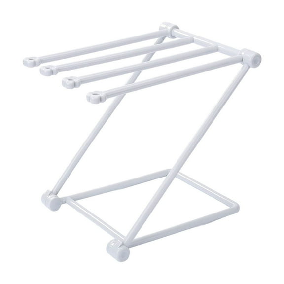 BingTong Countertop Dishcloth Drying Rack, 4 Arms Lightweight Space Saving Compact Dish Rag Cloth Holder Foldable For Kitchen Space Saving 1pcs Gray