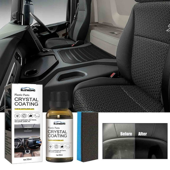 BingTong Crystal Coating For Car, Plastic Parts Crystal Coating, Cristal For Car, Easy to Use Car Refresher, Great Gloss Protection, Long Duration Refurbish Agent With Spong multicolor