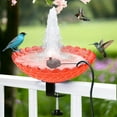 thumbnail image 1 of BingTong Deck Bird Bath Bowl,Adjustable Deck Railing Birdbaths For Outdoors, With Clamp, Easy Setup Birds Feeder For Outside, Detachable Clamp Fence Birdfeeder, Garden Yard Decor 2-Red, 1 of 6
