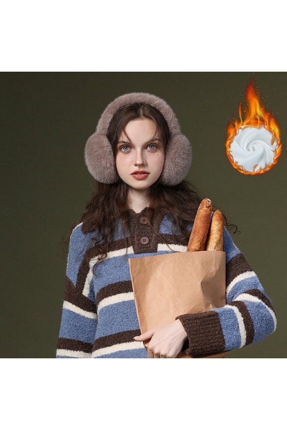 Gpaecead Ear Muffs for Winter Women Faux Fur Warm Earmuffs Foldable Cute Fuzzy Ear Warmers for Girls