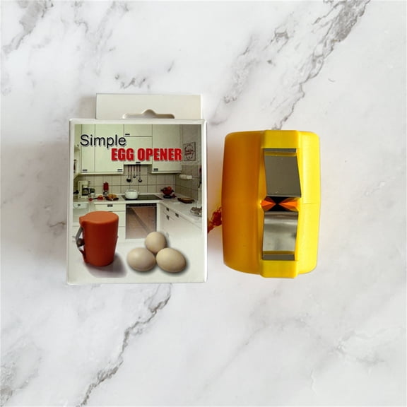 BingTong Egg Shell Opener, 2026 Upgraded Egg Opener for Hard Boiled Eggs, Egg Peeler Separator for Raw Eggs Cracker Tool Cutter Kitchen Gadgets Yellow