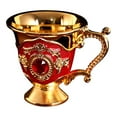 thumbnail image 1 of BingTong European Style Metal Liquor Cup Retro Design Wine Goblet for Home Office Elegant Craftsmanship for Whiskey Tea Cocktails For Weddings Celebrations 1pcs B, 1 of 2
