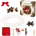 thumbnail image 1 of BingTong Festive DIY Christmas Wreath Kit, 12 Inch Foam Base With Fabric Snowflake Accents, Handmade Holiday Craft for Door Wall Mantel Display, Classic Red Bell, 1 of 6