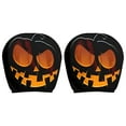 thumbnail image 1 of BingTong Funny Car Headrest Cover Pumpkin Lantern Head Rest Protector Universals Stretchy Style Interesting Headpiece Cover For Seat Decoration Most Cars 2 Pack A, 1 of 6