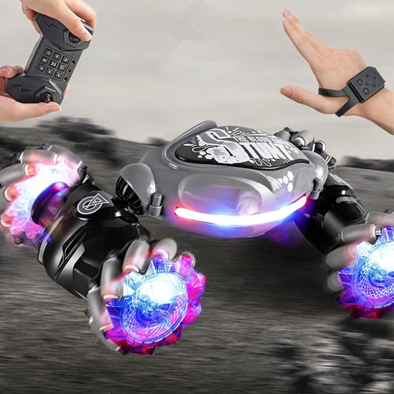 BingTong Gesture RC Car Large 1:14 Scale, 4WD 2.4G Hand Controlled Remote Control Car, All Terrains Trucks For Boys Gesture RC Stunt Car For Age 4-12 With Lights Music
