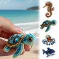 thumbnail image 1 of BingTong Handicraft Materials Bead Embroidery Kit For Beginners - Sea Creature Beaded Embroidery Kits,DIY Animals Beadwork Craft Kits,Handmade Gifts For Craft Lover Sea Turtle, 1 of 5