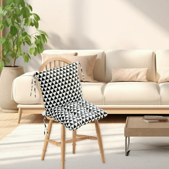 Gpaecead High Back Chair Cushions with Ties, One-Piece Non-Slip Chair Cushion for Dining Chair, Thickened Soft Garden Seat Pads for Dining Kitchen Office Furniture Chair