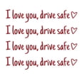 thumbnail image 1 of BingTong I Love You Drive Safe Car Mirror Stickers, Car Window Vinyl Decal, Cute Stickers For Women, Decal for Window, Mirror Tumbler, And Water Bottle 4pcs Red, 1 of 1