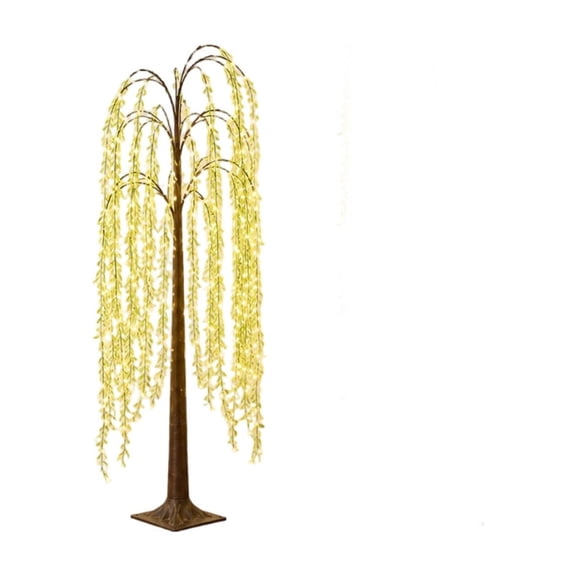 BingTong LED Weeping Willow Tree Light,Warm White Artificial Lighted Willow Tree with Base,Pre-lit Decorative Tree for Indoor Home,Party,Wedding,Christmas Holiday Decoration,71In