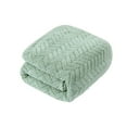 thumbnail image 1 of Gpaecead Light Green Fleece King Size Blanket for Bed, 75*35cm Soft Cozy Jacquard Flannel Blankets, Lightweight Fuzzy Plush Warm for All Seasons, 1 of 8