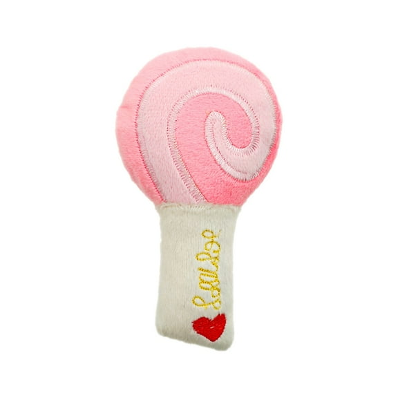 Gpaecead Lollipop Shape Dog Squeak Toys,Chew Toy,Puppy Teething Toys,Soft Plush Chew Dog Toy for Small Medium Dog Puppy Cat Cute Toy Kitten