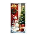 thumbnail image 1 of BingTong Merry Christmas Door Cover Snowman Decoration Xmas Large Photography Background Banner Porch Sign For Winter Indoor Outside Front Door Banner Farmhouse Party Supplies 35*71In D, 1 of 7