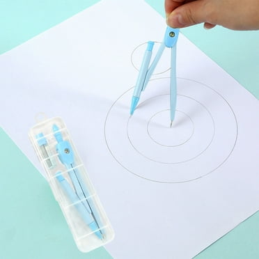 BingTong Metal Math Compass, Pfofessional Compass Set Multifunctional Drawing Tool Office Drawing Maths Geometry Learning Tools, Drafting Compass Blue