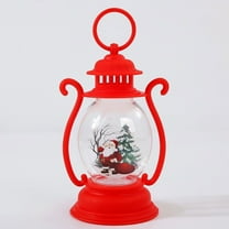 BingTong Musical Snow Globe With Lighted Winter Scene, White Snowman and Santa Claus Design, Christmas Holiday Tabletop Decor Christmas Decor Props, And Hanging Decorations 1-Red B