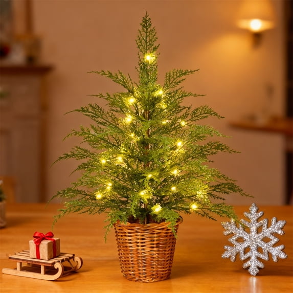 BingTong PE Christmas Tree – 5 Feet Green Artificial Tree with 100 LED Lights, Traditional Holiday Decor (D)